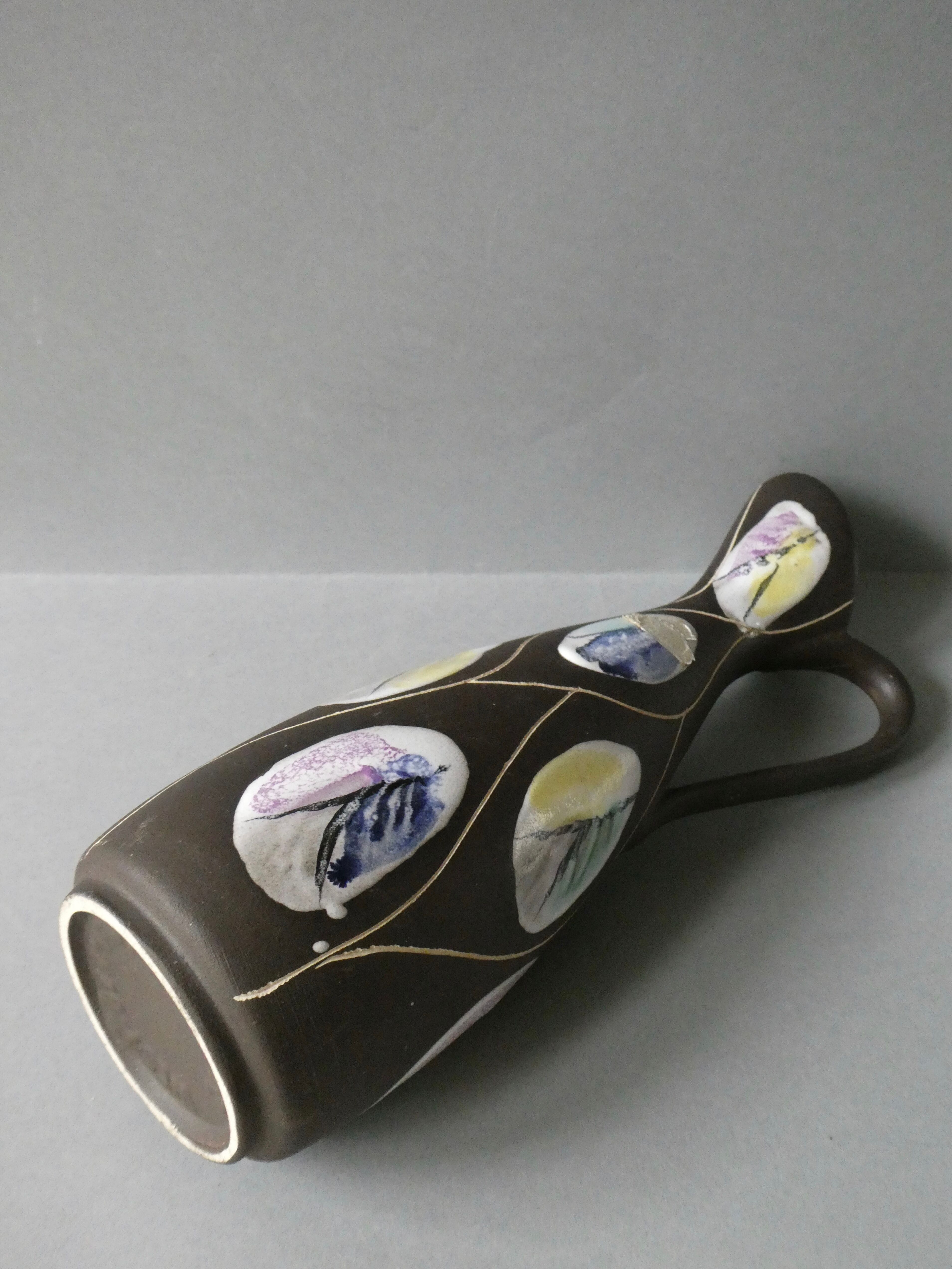 Kongo ceramic pitcher décor by Bodo Mans, Bay Germany, 1960s