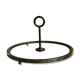 Glass cheese platter and silver metal