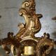 Paire d'appliques murales antiques bronzées à bougie années 1920