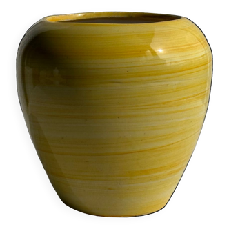 Grand vase jaune années 90