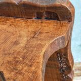 Old solid wood footrest stool