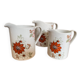 Set 3 pichets myott « bermida » staffordshire angleterre