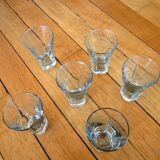 Series of 6 old glass verrines in excellent condition