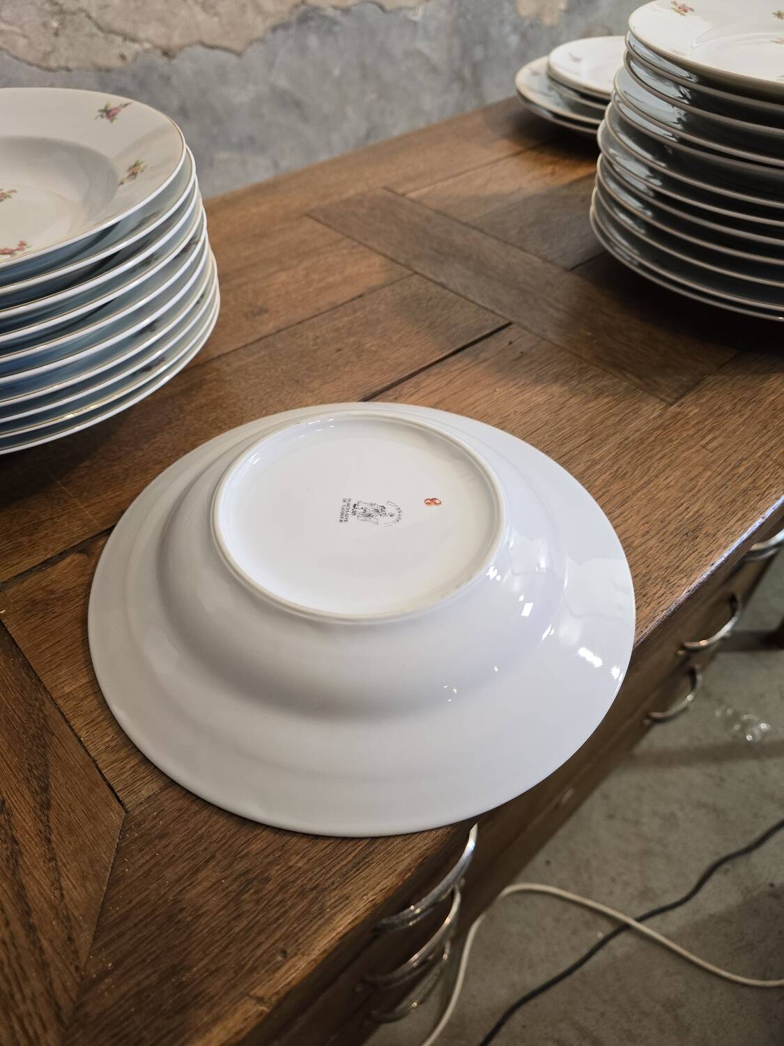 Set of Cérabel porcelain soup and dinner plates from Baudour