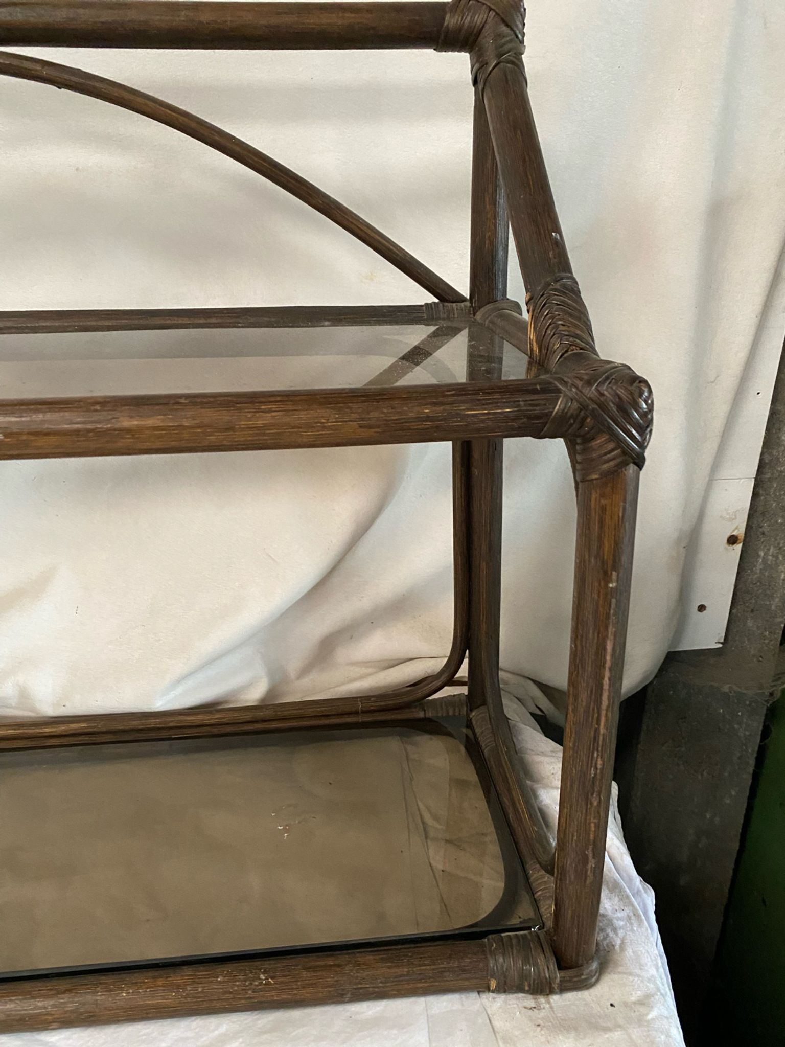 Vintage rattan shelf