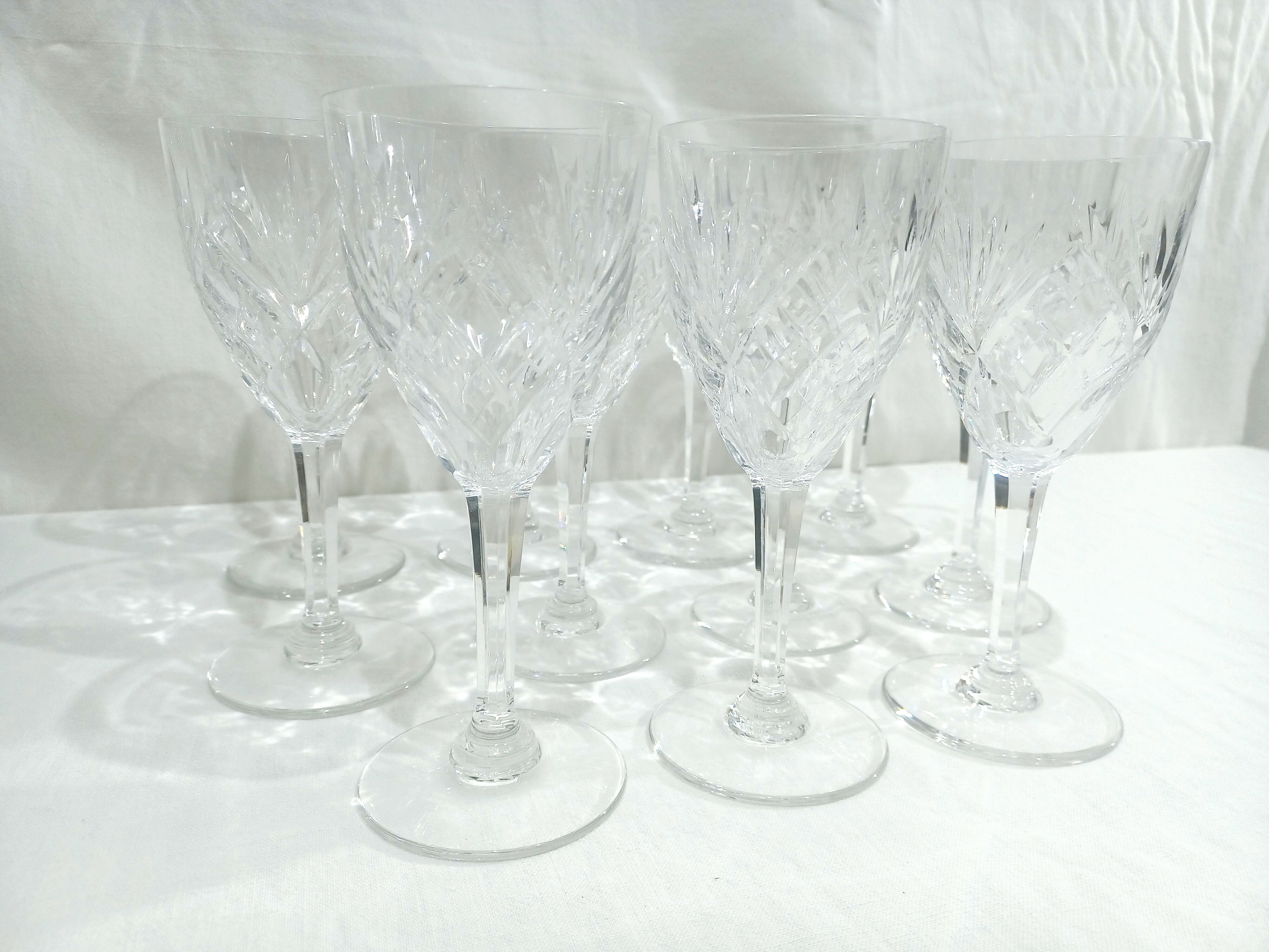 saint-louis- model chantilly 11 water glasses
