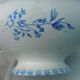 White earthenware salad with blue décor