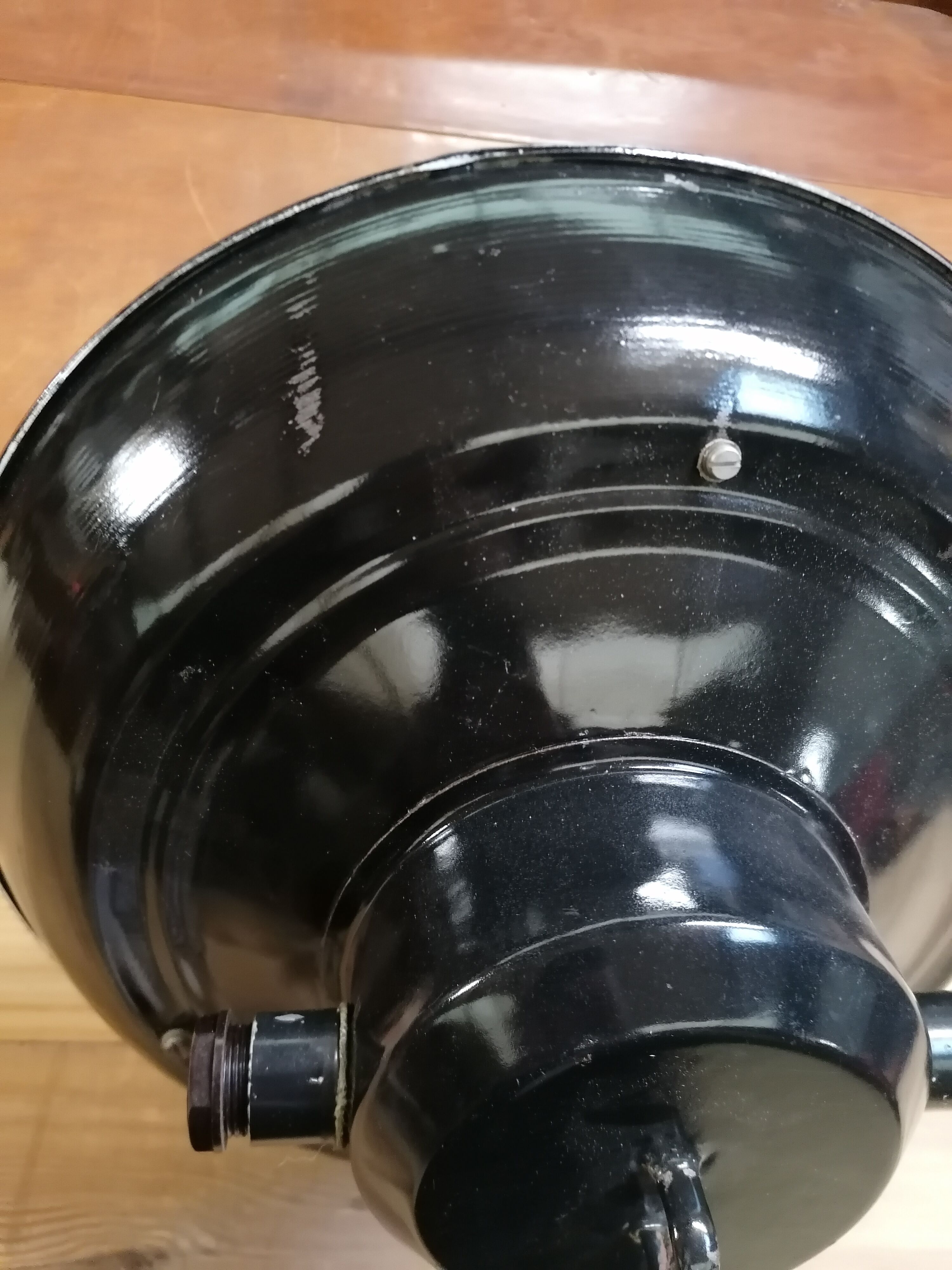 Set of 3 vintage Czech industrial pendant lights, 1950s