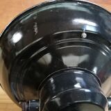 Set of 3 vintage Czech industrial pendant lights, 1950s