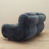 Canapé en velours bleu marine, design italien, années 1970, fabrication : Italie