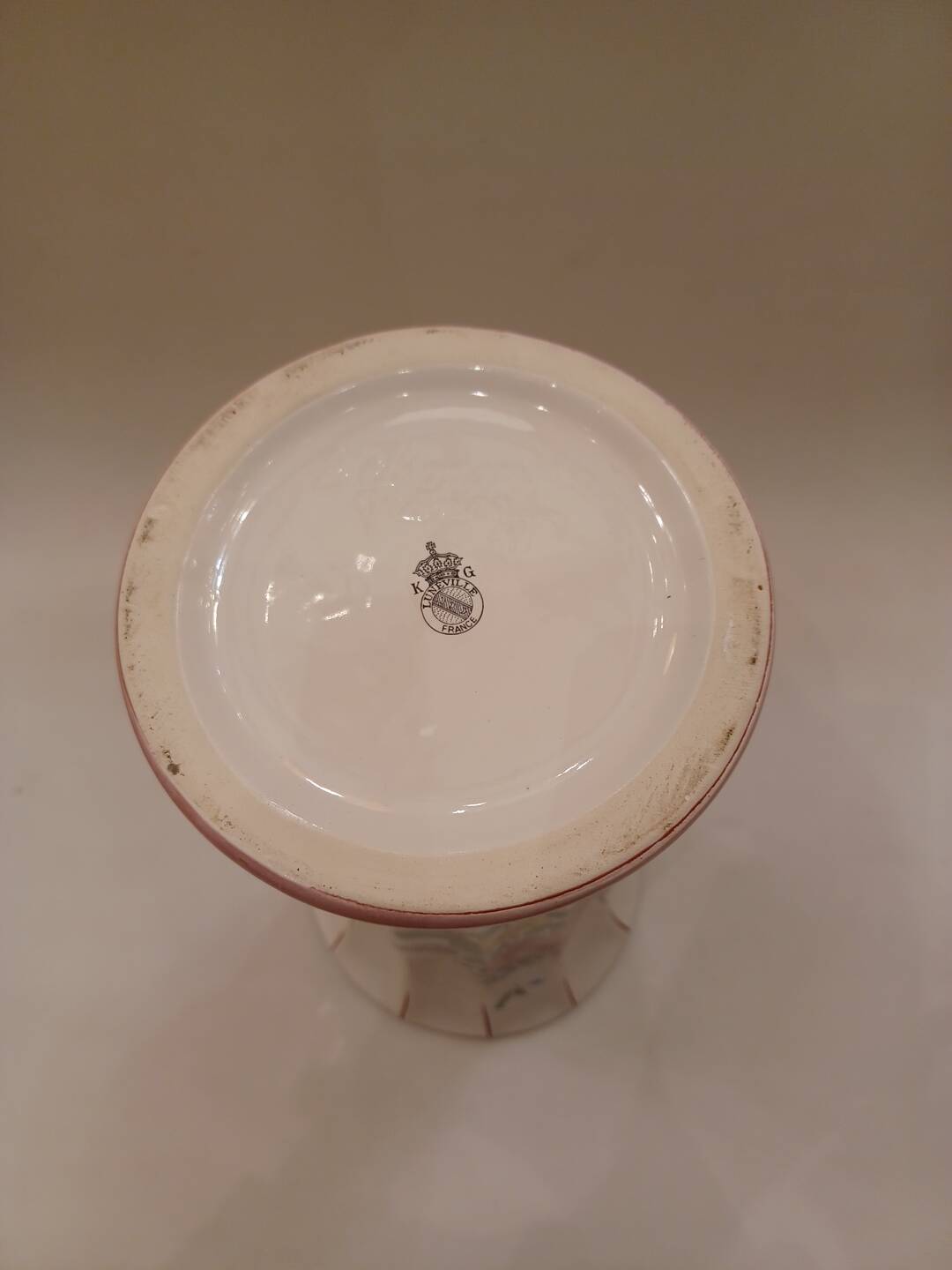 Large Luneville earthenware vase 35 cm, circa 1950.