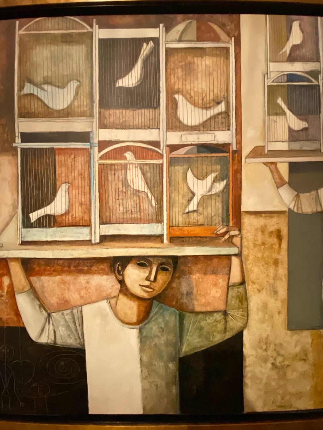 Oil painting by Lucio Renucci "The Cages"