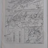 Old geographical map of Algeria and North Africa Larousse
