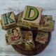 Lot de cubes en bois