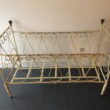 Child cot bench two-seater cast-iron nineteenth