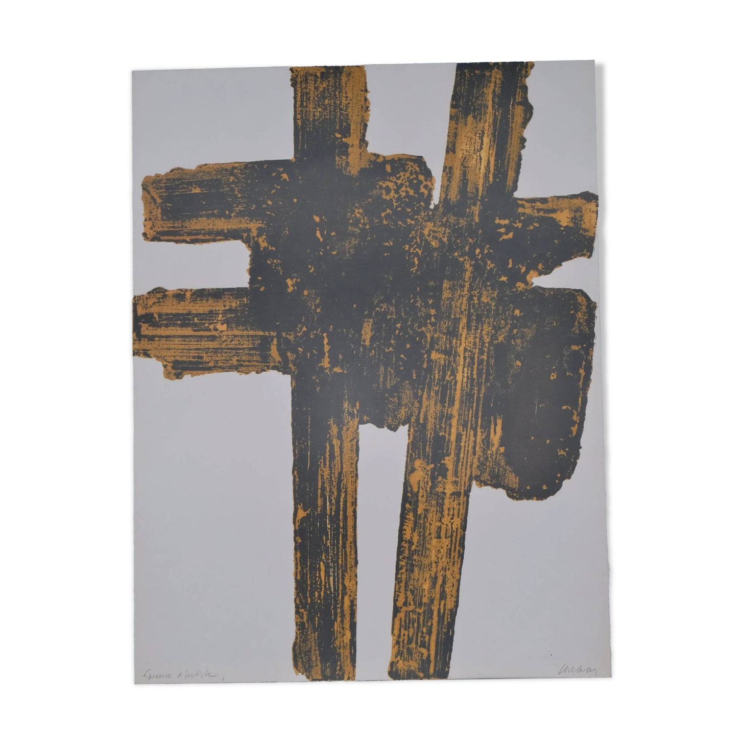 Pierre Soulages: Etching 18th century - Original signed poster