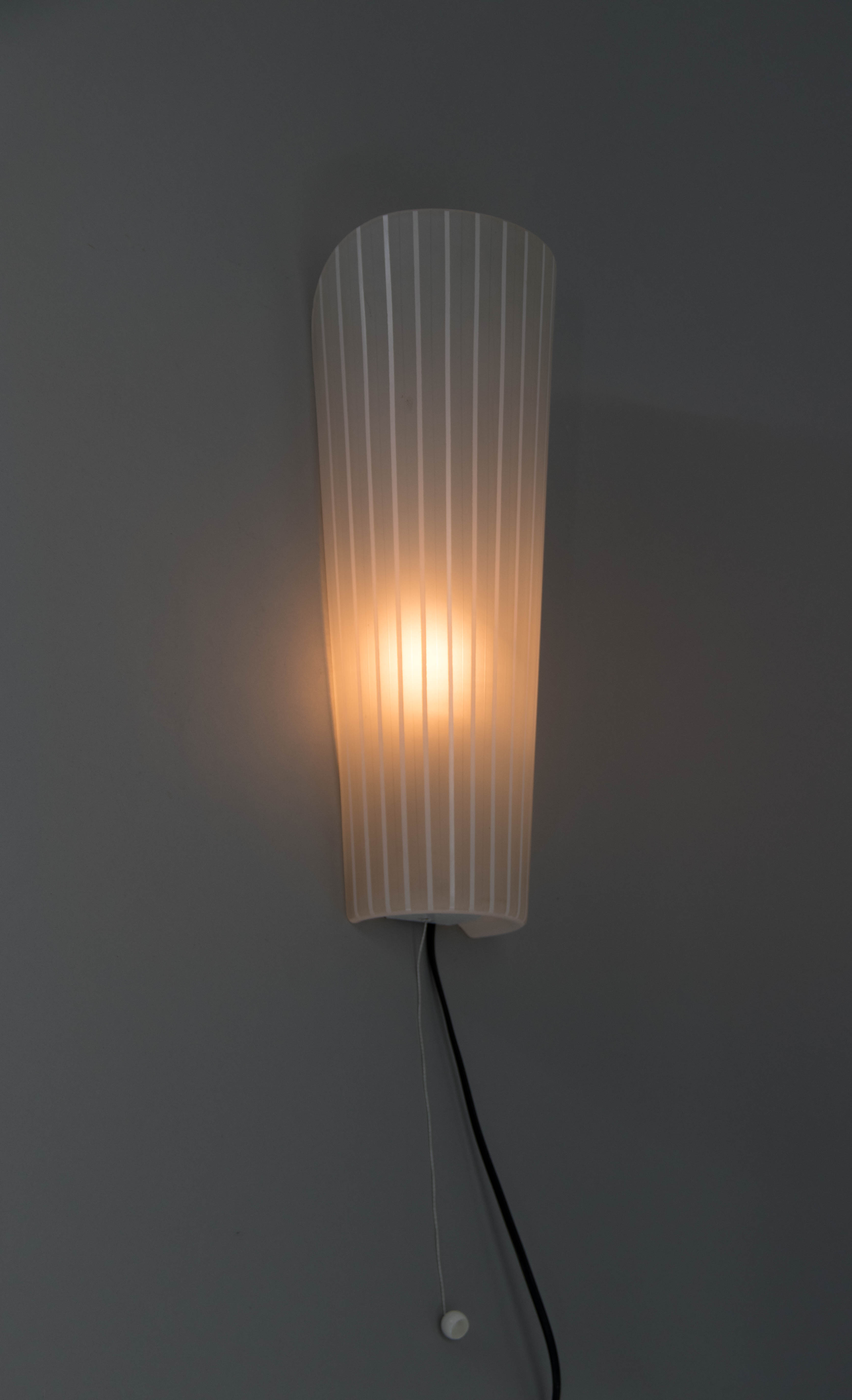 Glass wall lamp, europe, 1970s