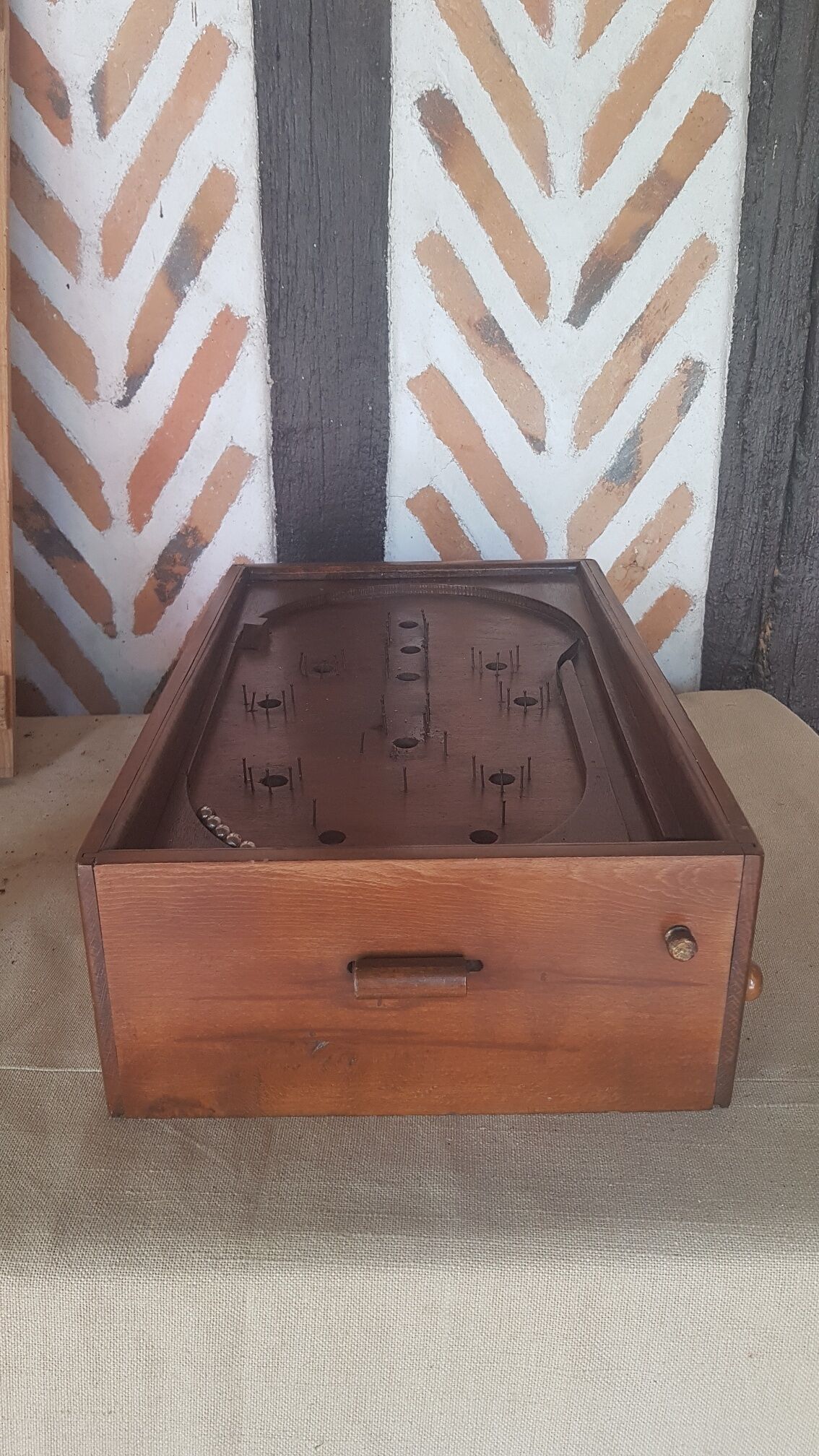 Old wooden pinball machine Jackie