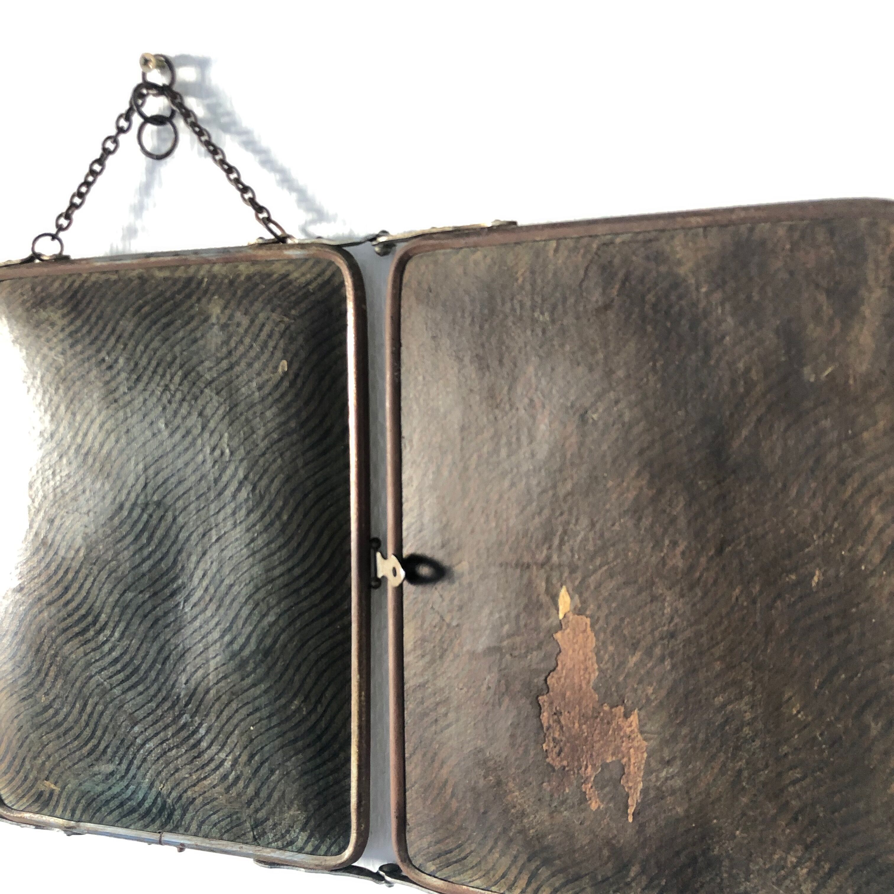 Triptych mirror barber 25x59 vintage 1940