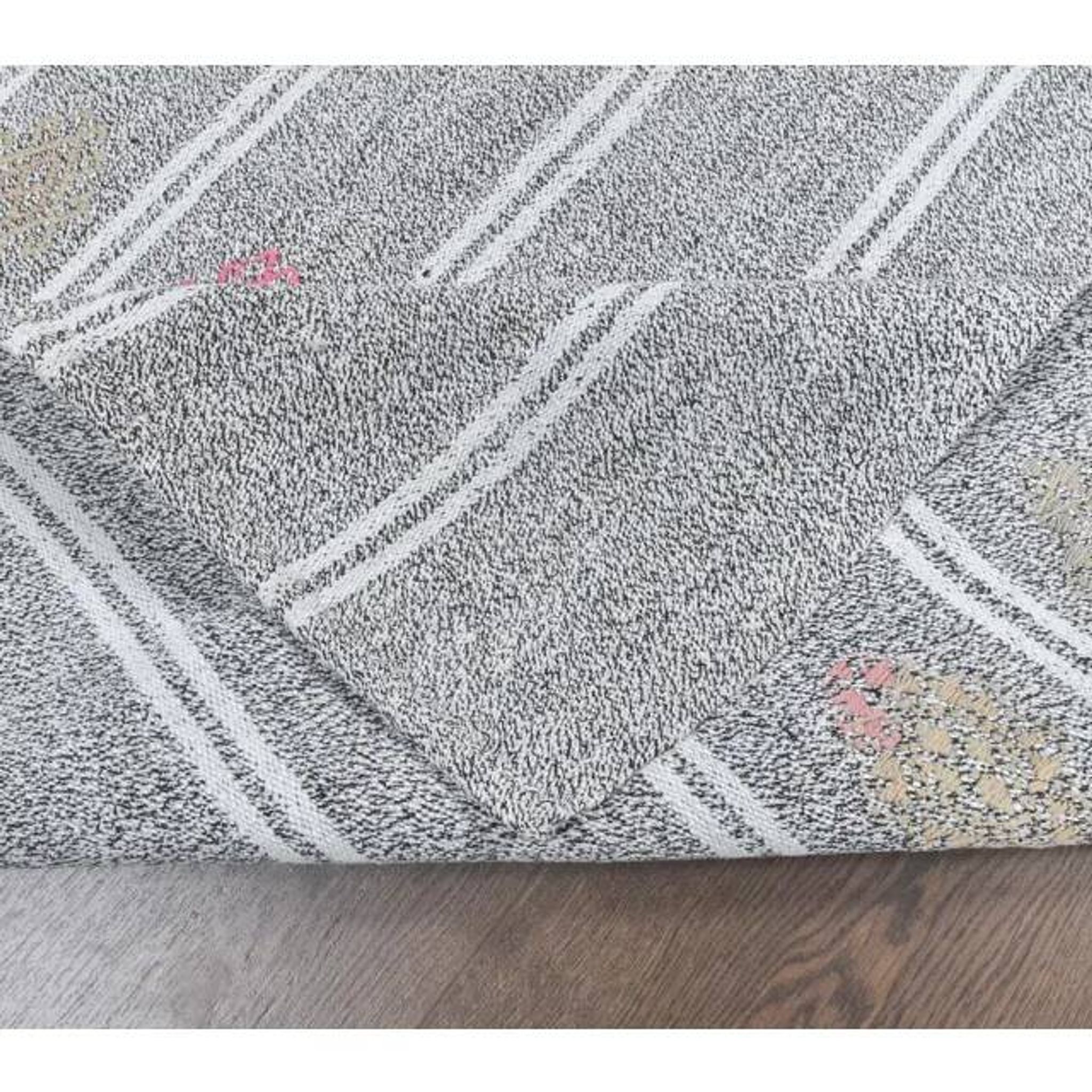 1970s Handwoven Vintage Turkish Wool Flatweave Kilim Rug 190x260
