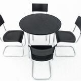 Dining table set table and 4 chairs by Mart Stam, Poland, 1930s