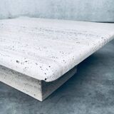 Italian Travertine Square Coffee Table, 1970s