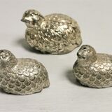 Vintage pepper salt shaker set in the shape of birds / quails dlg mauro manetti