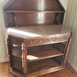 Solid wood marble console / server