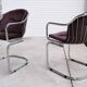 Pair of vintage Rinaldi style chrome chairs