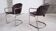 Pair of vintage Rinaldi style chrome chairs