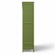 Renovated Art Deco Parisian wardrobe in khaki with original mirror.