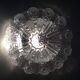 Ceiling lamp from the 70s in molded glass