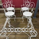 Wrought iron garden furniture