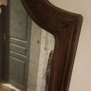 Miroir chantourné ancien, bois et bronze