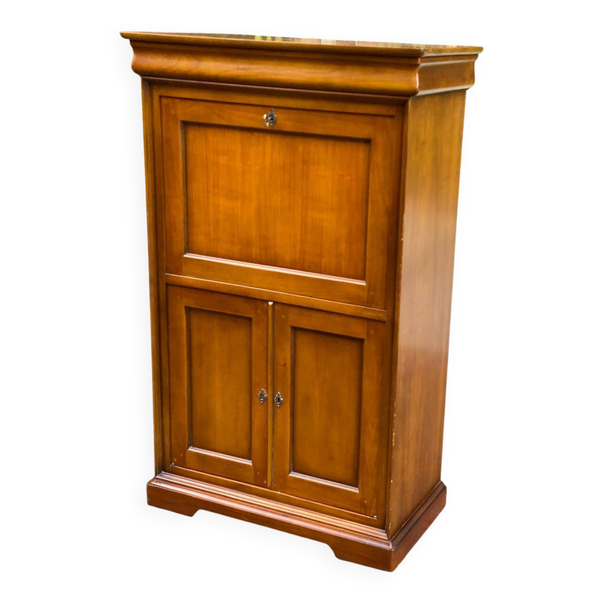 Louis Philippe secretary in solid wood and burl