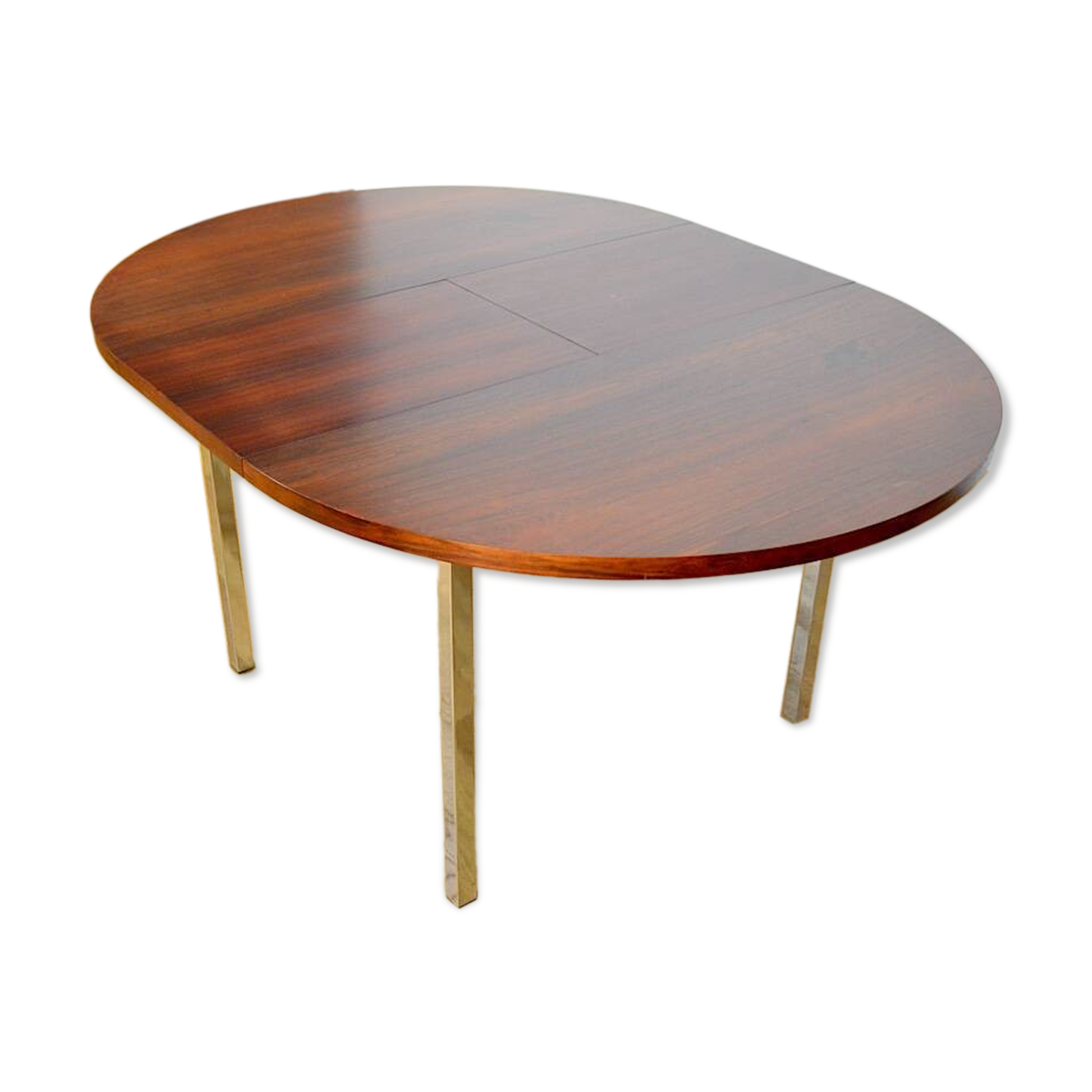 Table de repas en palissandre et chrome 1960