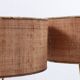 Stiffel Table lamps set Rare with original shade, 1950 USA.