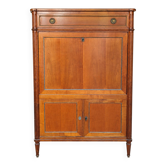 Solid wood bar cabinet, Louis XVI style – mirror and shelf