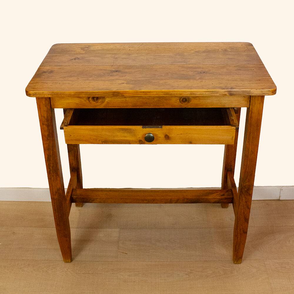 Small Wooden Kitchen Table, France, 1940s