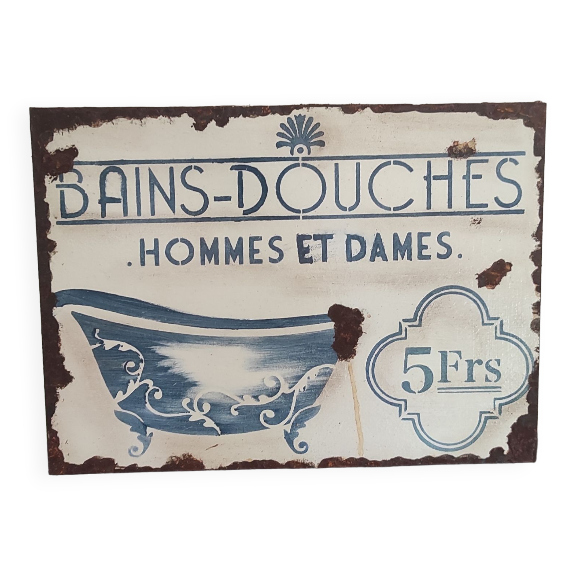 Creation enameled plate