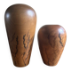 Pair of wooden vases