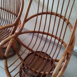 Set of 2 rattan armchairs