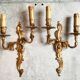 Pair of bronze sconces