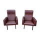 Paire de fauteuils en skaï année 50
