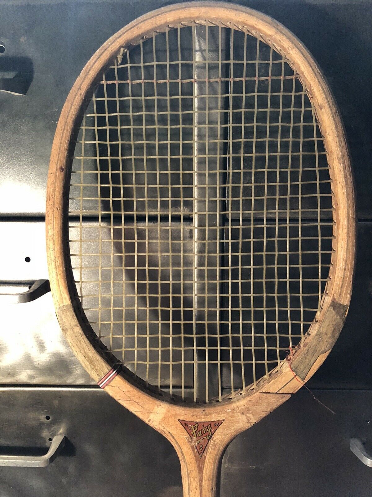 Wooden tennis racket
