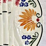Set of 6 old Onnaing barbotine asparagus plates