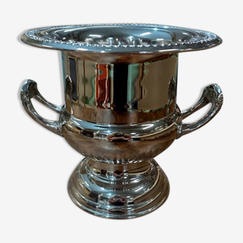 Medici champagne bucket in silver metal