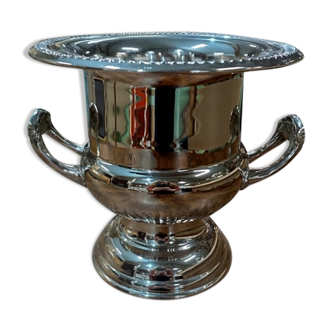 Medici champagne bucket in silver metal