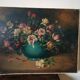 Large oil painting on canvas - Vase with flowers - Still life - Ita