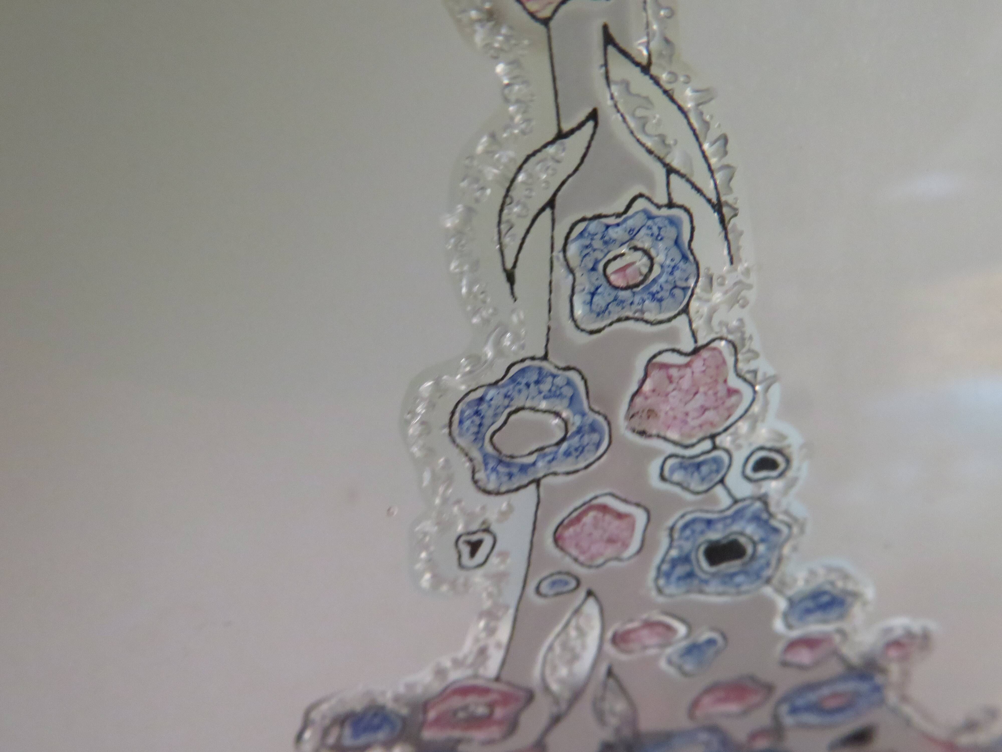 Gold metal pendant lamp and Murano glass panels by Eglo Leuchten Austria 1970